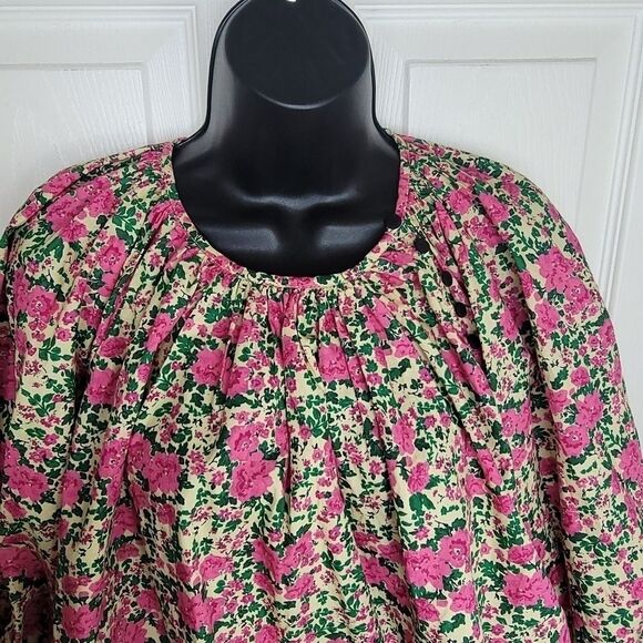 Zara Bloom into style floral long sleeve crop top size Xs - Picture 5 of 6